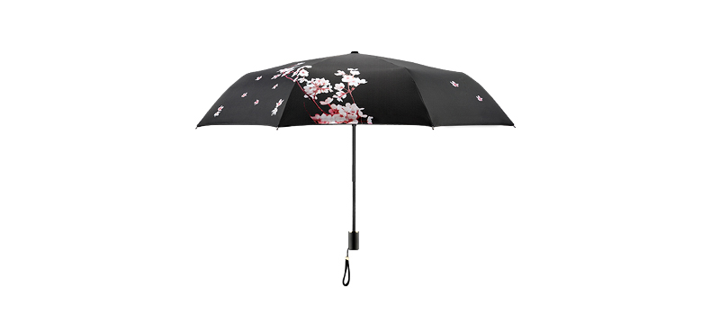 Ô dù cầm tay cao cấp Hongkong chống tia UV mùa hoa anh đào (black) 