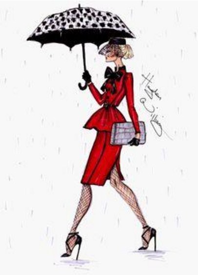Phong cách đi qua những ngày mưa cùng ô dù cầm tay cao cấp