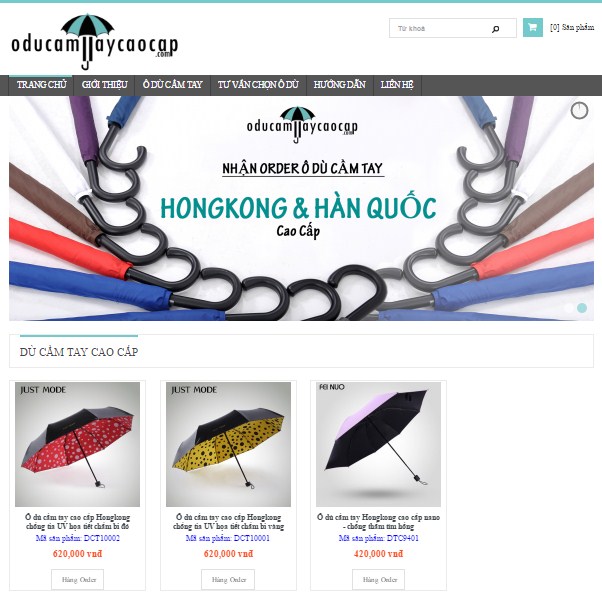 Hướng dẫn cách mua ô dù cầm tay cao cấp có sẵn tại Oducamtaycaocap.com