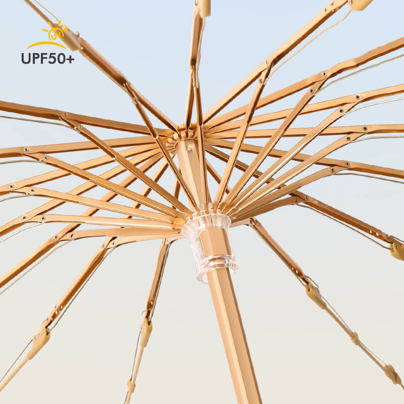 [GẬP 3 - 16 XƯƠNG - 100CM] Ô dù cầm tay cao cấp gập 3, 16 xương họa tiết, tay cầm gỗ