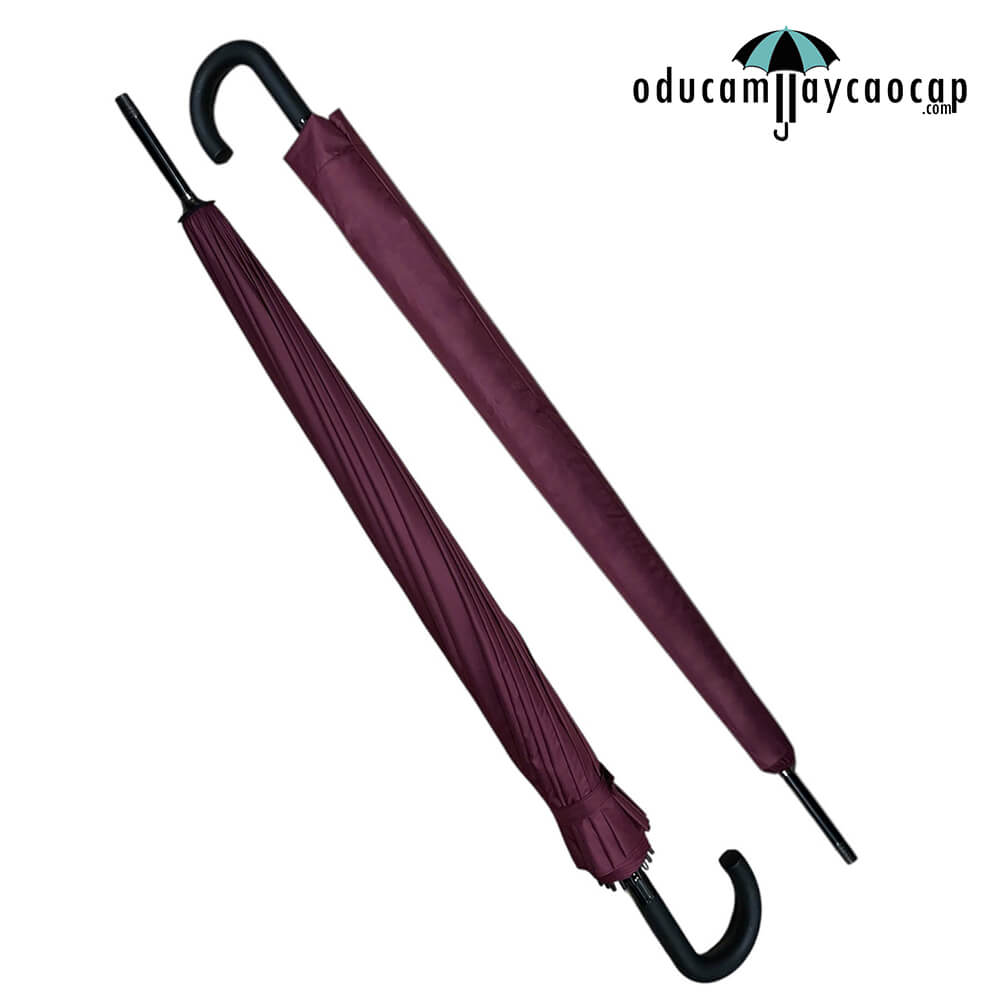 Ô dù cầm tay cán dài che mưa, che nắng tay cầm cong với đường kính 118cm