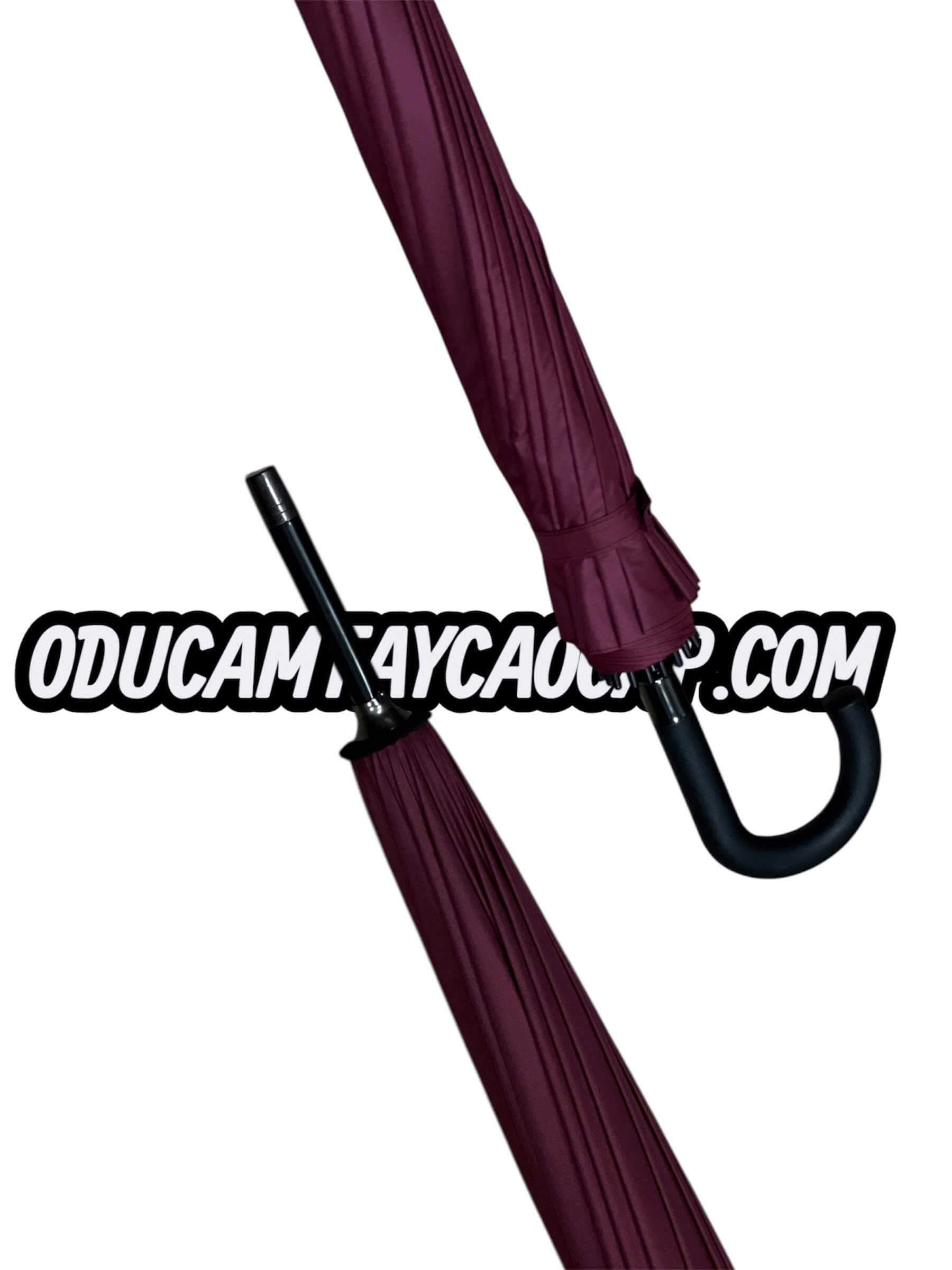 Ô dù cầm tay cán dài che mưa, che nắng tay cầm cong với đường kính 118cm