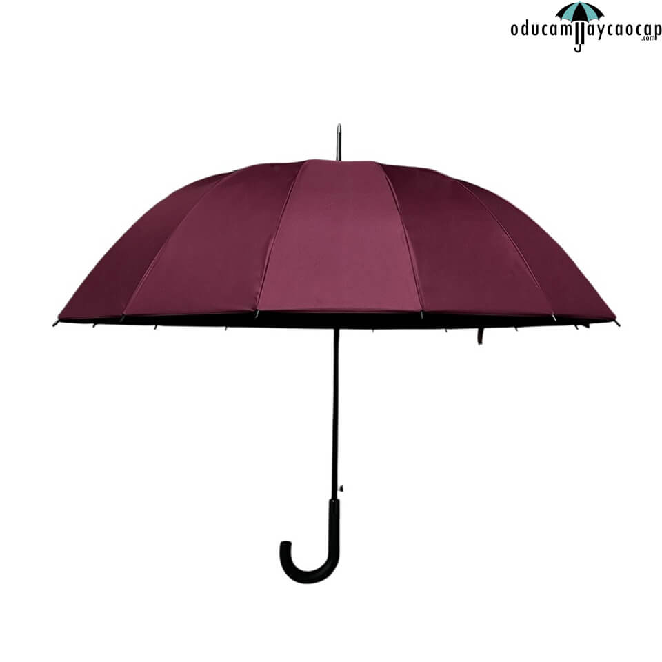Ô dù cầm tay cán dài che mưa, che nắng tay cầm cong với đường kính 118cm