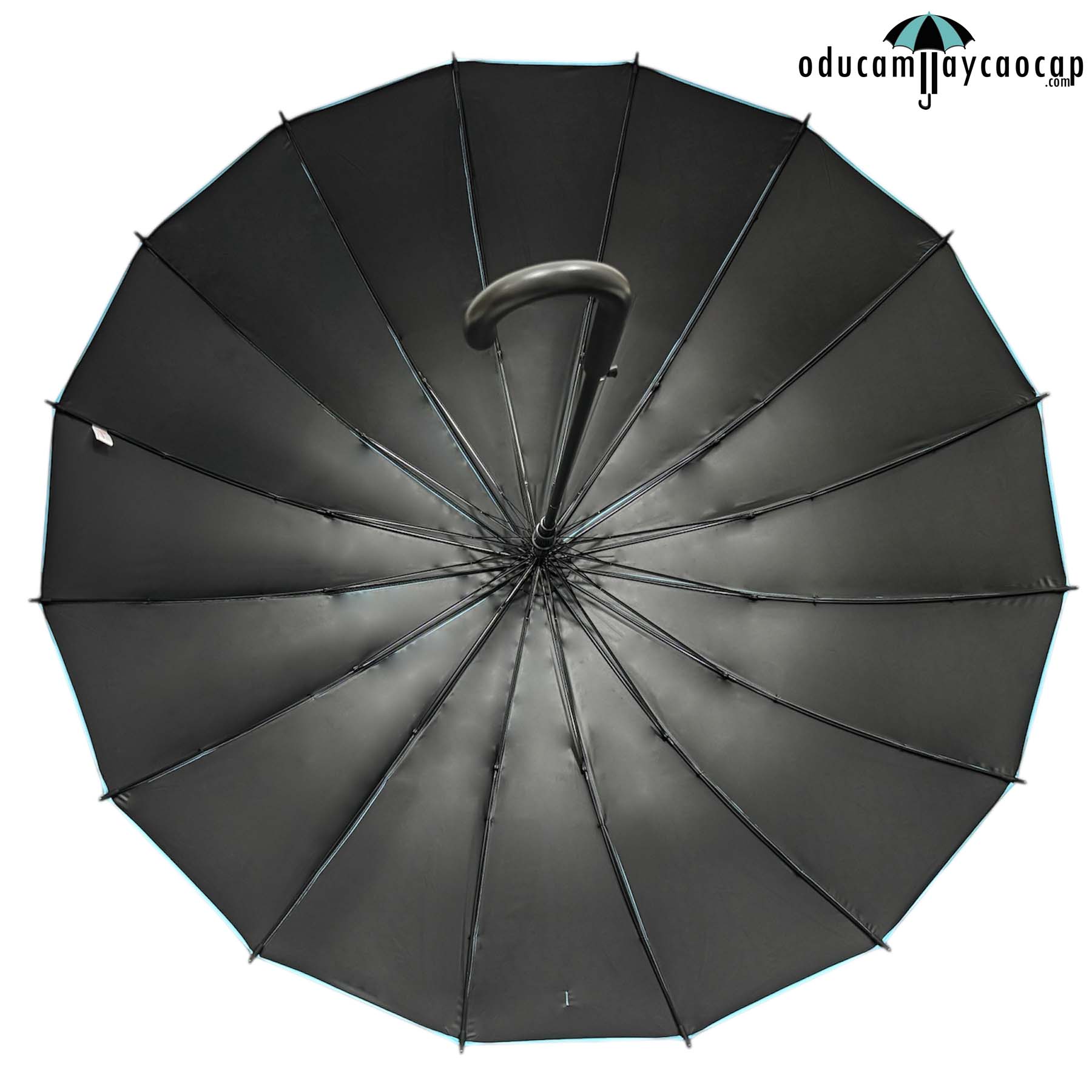 Ô dù cầm tay cán dài che mưa, che nắng tay cầm cong với đường kính 118cm