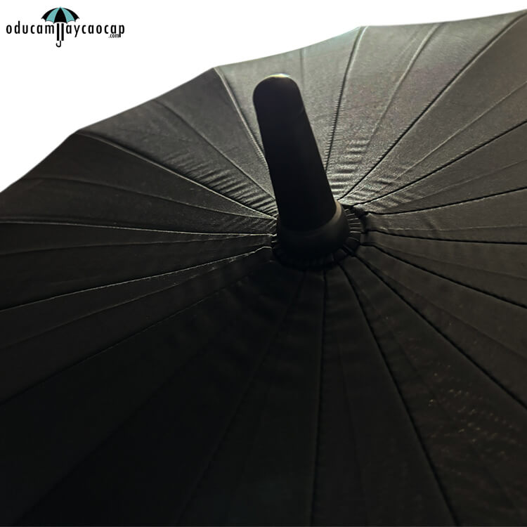 [DÙ CÁN THẲNG - 150cm- 16 Xương - Tay cầm cong] Ô dù cầm tay cán dài và thẳng cao cấp 16 nan, 2 lớp chuyên dụng cho sân Golf số 34 (Black)