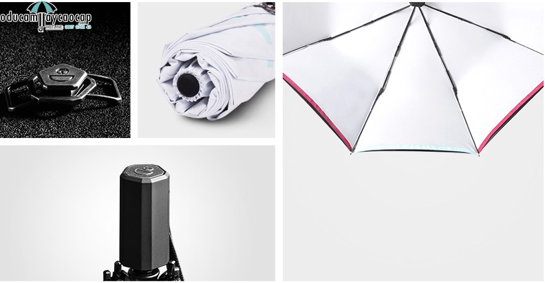 High-class UV-resistant portable white and white umbrellas
