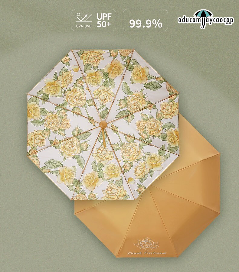 Ô dù cầm tay cao cấp gấp 3 siêu sang trọng