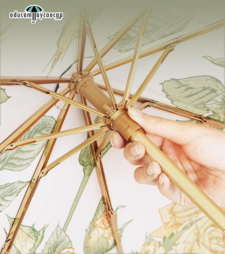 Ô dù cầm tay cao cấp gấp 3 siêu sang trọng