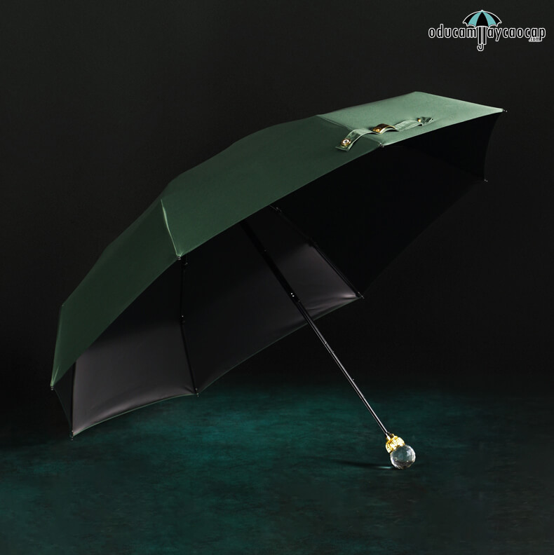 ô dù cầm tay mini cao cấp tay cầm pha lê sang trọng