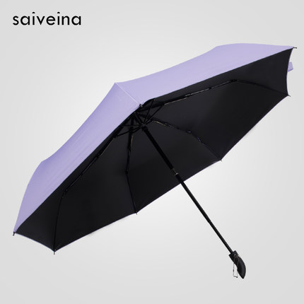 Automatic umbrella with curved handles Violet colors bring a poetic beauty