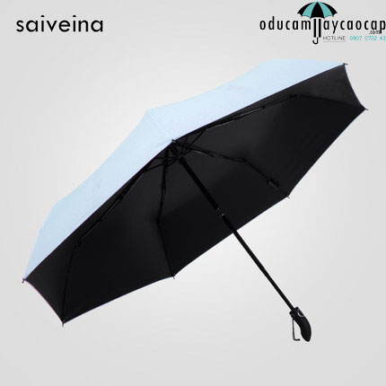 Automatic umbrella with curved handles The high-end blue sky brings elegance and sophistication