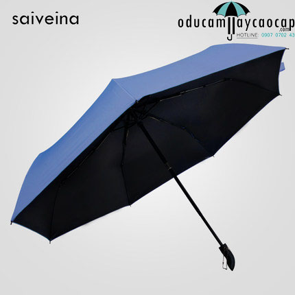 Automatic umbrella with curved handles High-end blue colors bring enchanting beauty