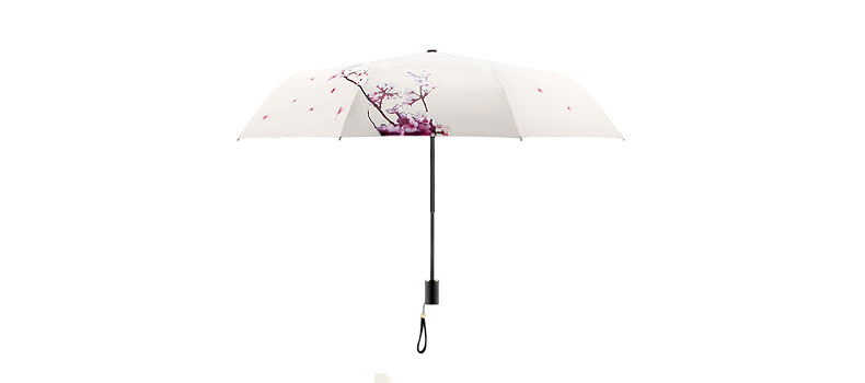 High quality compact umbrella Hongkong high-end anti-UV sunglasses Cherry Blossom (beige-colored)