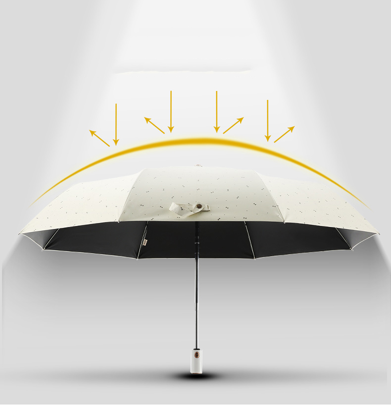 [AUTOMATIC] Umbrella Hongkong automatic high-grade automatic anti-UV light bow (Beige)
