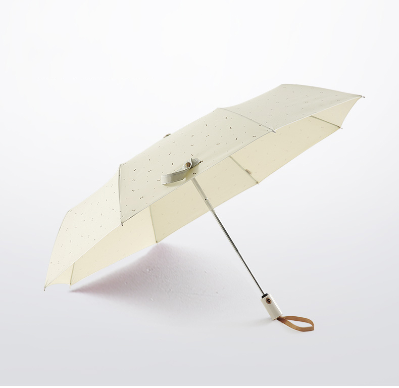 [AUTOMATIC] Umbrella Hongkong automatic high-grade automatic anti-UV light bow (cream two sides)