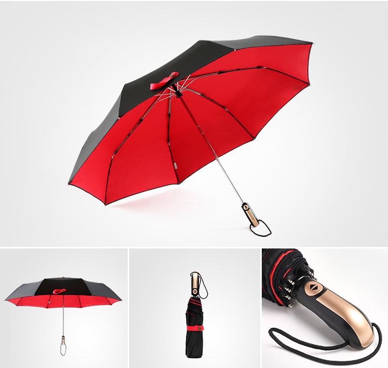 Mẫu dù với thiết kế đỏ đen đầy cá tính