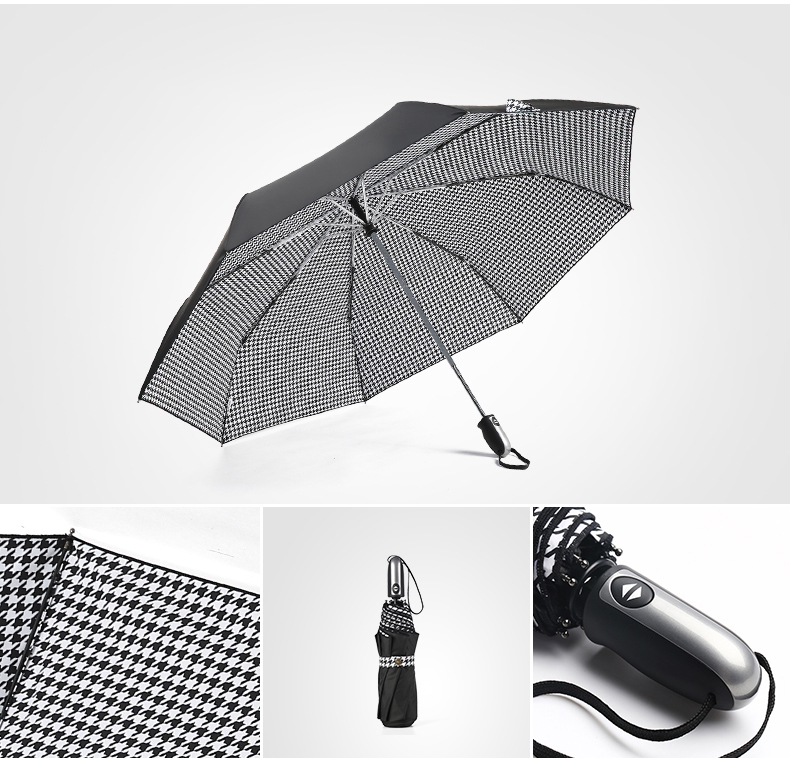 Automatic umbrella caro chisel pattern is suitable for those who love fashion