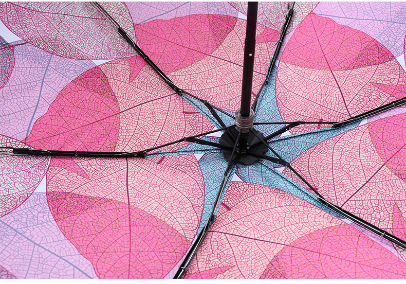 [TÍ HON] Ô dù cầm tay tí hon mini cao cấp Hongkong chống tia UV sắc màu của lá (inside)