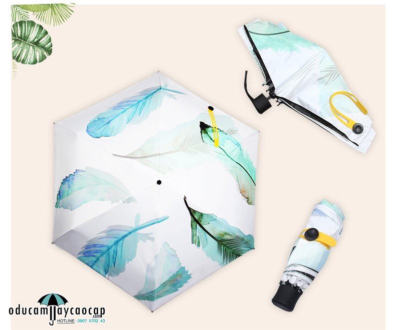 [MINI] Mini rain umbrella premium Hong Kong against UV  fresh leaves