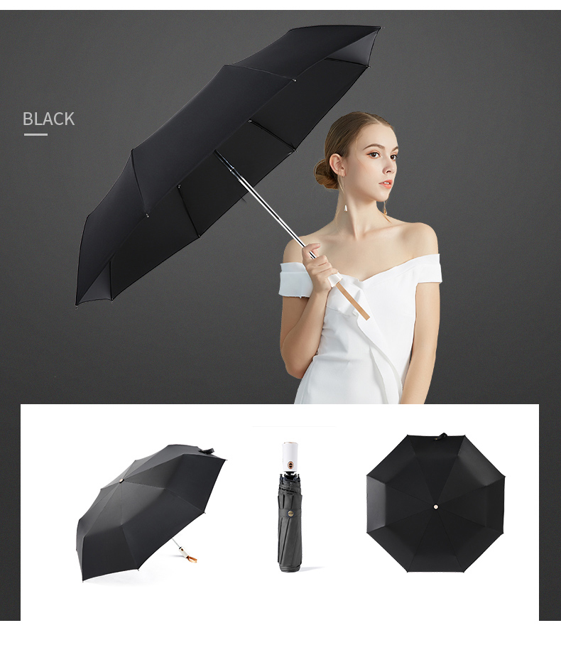 [AUTOMATIC] Automatic umbrella high-grade anti-UV high-grade automatic Black