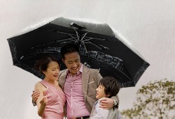 Two automatic umbrellas pick up ideas from the two most romantic cities in the world