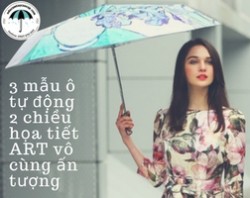 3 pieces of automatic umbrellas 2-dimensional ART graphics are very impressive