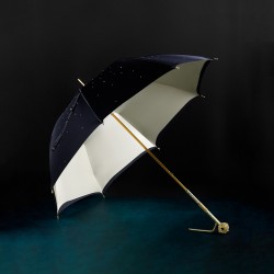 Diamond on Umbrella surface - Black [SIÊU SANG-CÁN DÀI] Ô dù cầm tay cao cấp siêu sang, cán dài, tay cầm cẩn hạt, đính hạt trên tán