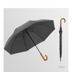 Double-layer gray curved handle umbrella - [CÁN DÀI - 121CM] Ô dù cầm tay cao cấp cán dài 2 lớp kép chuyên dụng sân golf