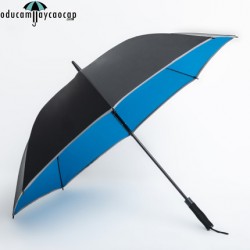 [FORGOTTEN - 130cm] Totes golf umbrella, Hand-held umbrella with long and straight handle for 2 golf course (Blue)
