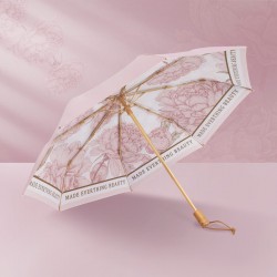 Pink Girly Heart - [SIÊU SANG - GẬP 3 - 2 LỚP] Ô dù cầm tay cao cấp siêu sang trọng gấp gọn 3 gấp 2 lớp rời