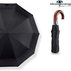 [AUTOMATIC UMBRELLA] Automatic Umbrellas  high-grade anti-UV handles curved wood (Black)