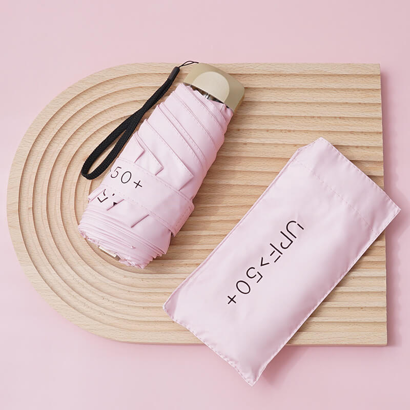 [GIÁ RẺ] Ô dù mini che mưa chống UV cán dẹp Pink